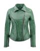 WOMAN LEATHER JACKET CODE: 49-W-3102 (GREEN)