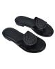 WOMAN LEATHER SLIPPERS: 53-W-2101 (BLACK)
