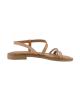 WOMAN LEATHER SLIPPERS: 53-W-2102 (CAMEL)