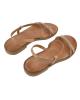 WOMAN LEATHER SLIPPERS: 53-W-2102 (CAMEL)