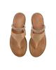 WOMAN LEATHER SLIPPERS: 53-W-2105 (CAMEL)