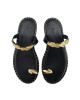 WOMAN LEATHER SLIPPERS: 53-W-221381 (BLACK)