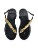 WOMAN LEATHER SLIPPERS: 53-W-221681 (BLACK)