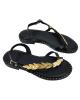 WOMAN LEATHER SLIPPERS: 53-W-221681 (BLACK)