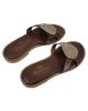 WOMAN LEATHER SLIPPERS: 53-W-2101 (BROWN)