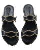 WOMAN LEATHER SLIPPERS: 55-W-04-027 (BLACK)