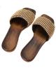 WOMAN LEATHER SLIPPERS: 55-W-15-197 (BROWN)