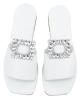 WOMAN LEATHER SLIPPERS: 56-W-11/23 (WHITE)