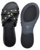 WOMAN LEATHER SLIPPERS: 56-W-10/21 (BLACK)