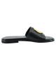 WOMAN LEATHER SLIPPERS: 56-W-20/21 (BLACK)