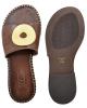 WOMAN LEATHER SLIPPERS: 56-W-20/21 (BROWN)