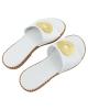 WOMAN LEATHER SLIPPERS: 56-W-20/21 (WHITE)