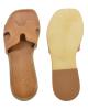WOMAN LEATHER SLIPPERS: 56-W-18/34 (TABA)