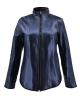 WOMAN LEATHER JACKET (DOUBLE FACE) CODE: 07-WB-713 (D.BLUE-SDF)