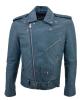 MAN LEATHER JACKET CODE: 37-M-PERFECTO-PAINTING (R.BLUE)