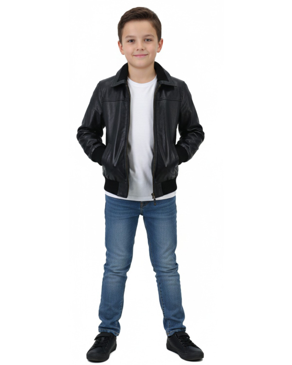 ΠΑΙΔΙΚΟ ΔΕΡΜΑΤΙΝΟ ΜΠΟΥΦΑΝ ΚΩΔΙΚΟΣ: MD-AlexKid1 (black)