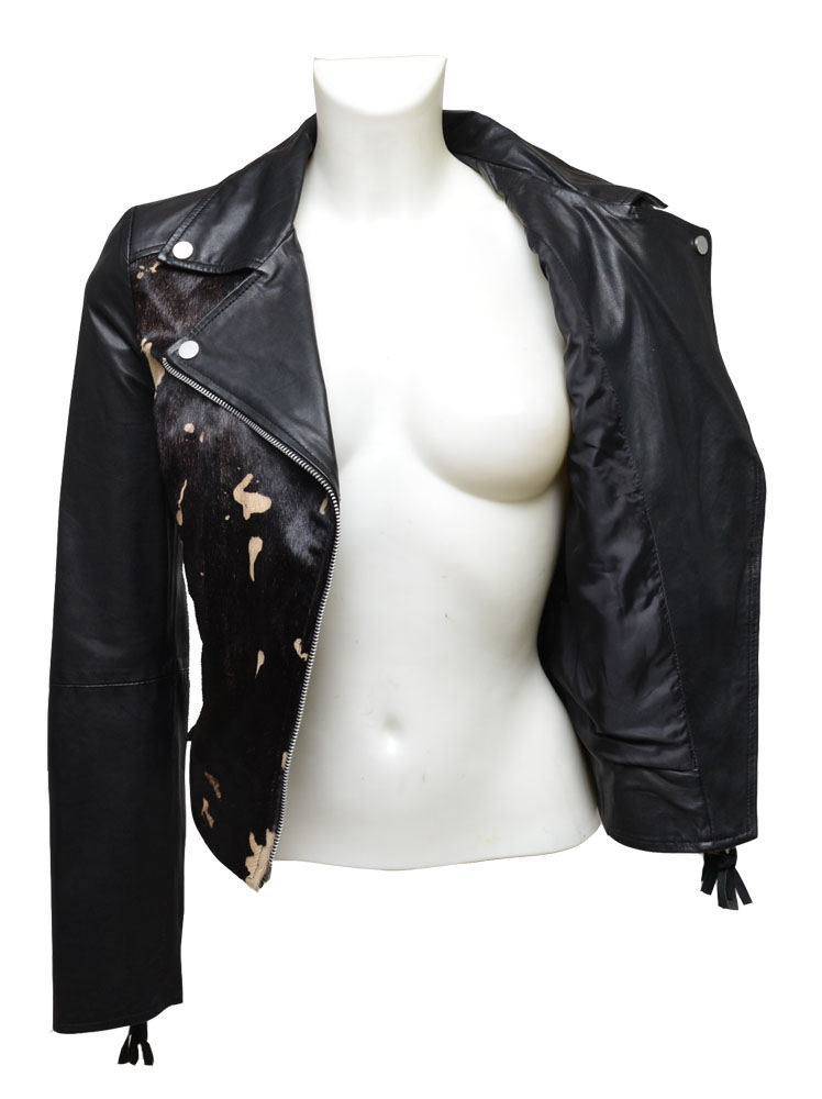 ΔΕΡΜΑΤΙΝΟ ΓΥΝΑΙΚΕΙΟ ΜΠΟΥΦΑΝ: W-113482 (BLACK-CREAM) - Image 6