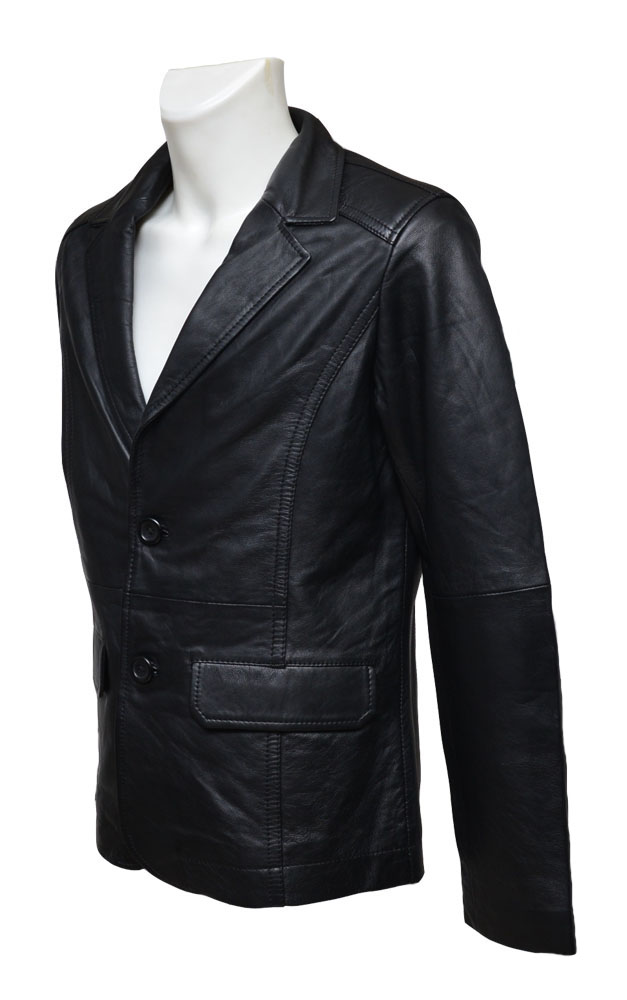 Δερμάτινο Ανδρικό Σακάκι: 08-M-SEVERIN (BLACK) - Image 3