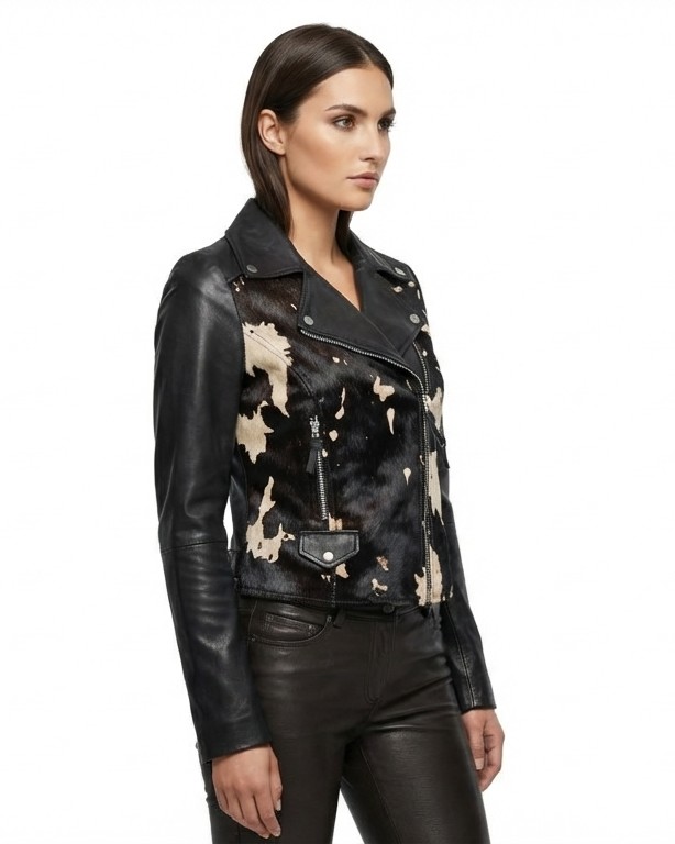 ΔΕΡΜΑΤΙΝΟ ΓΥΝΑΙΚΕΙΟ ΜΠΟΥΦΑΝ: W-113482 (BLACK-CREAM) - Image 3