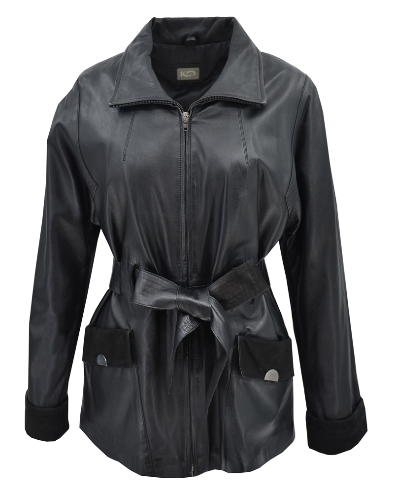 ΔΕΡΜΑΤΙΝΗ ΓΥΝΑΙΚΕΙΑ ΖΑΚΕΤΑ ΚΩΔΙΚΟΣ: 05-W-SUZI (BLACK)