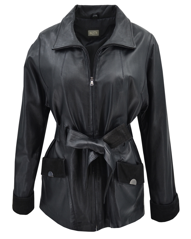ΔΕΡΜΑΤΙΝΗ ΓΥΝΑΙΚΕΙΑ ΖΑΚΕΤΑ ΚΩΔΙΚΟΣ: 05-W-SUZI (BLACK) - Image 3