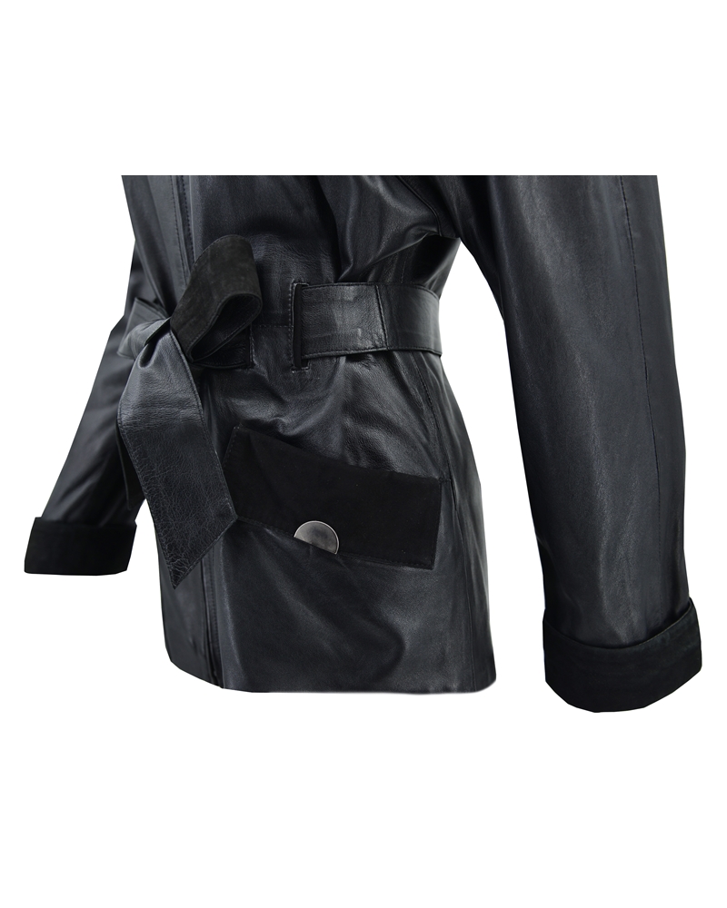ΔΕΡΜΑΤΙΝΗ ΓΥΝΑΙΚΕΙΑ ΖΑΚΕΤΑ ΚΩΔΙΚΟΣ: 05-W-SUZI (BLACK) - Image 5