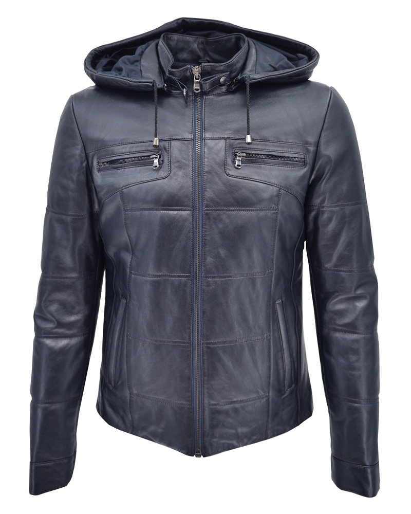 ΔΕΡΜΑΤΙΝΟ ΑΝΔΡΙΚΟ ΜΠΟΥΦΑΝ ΚΩΔΙΚΟΣ: 05-M-JACKET CAP (D.BLUE)