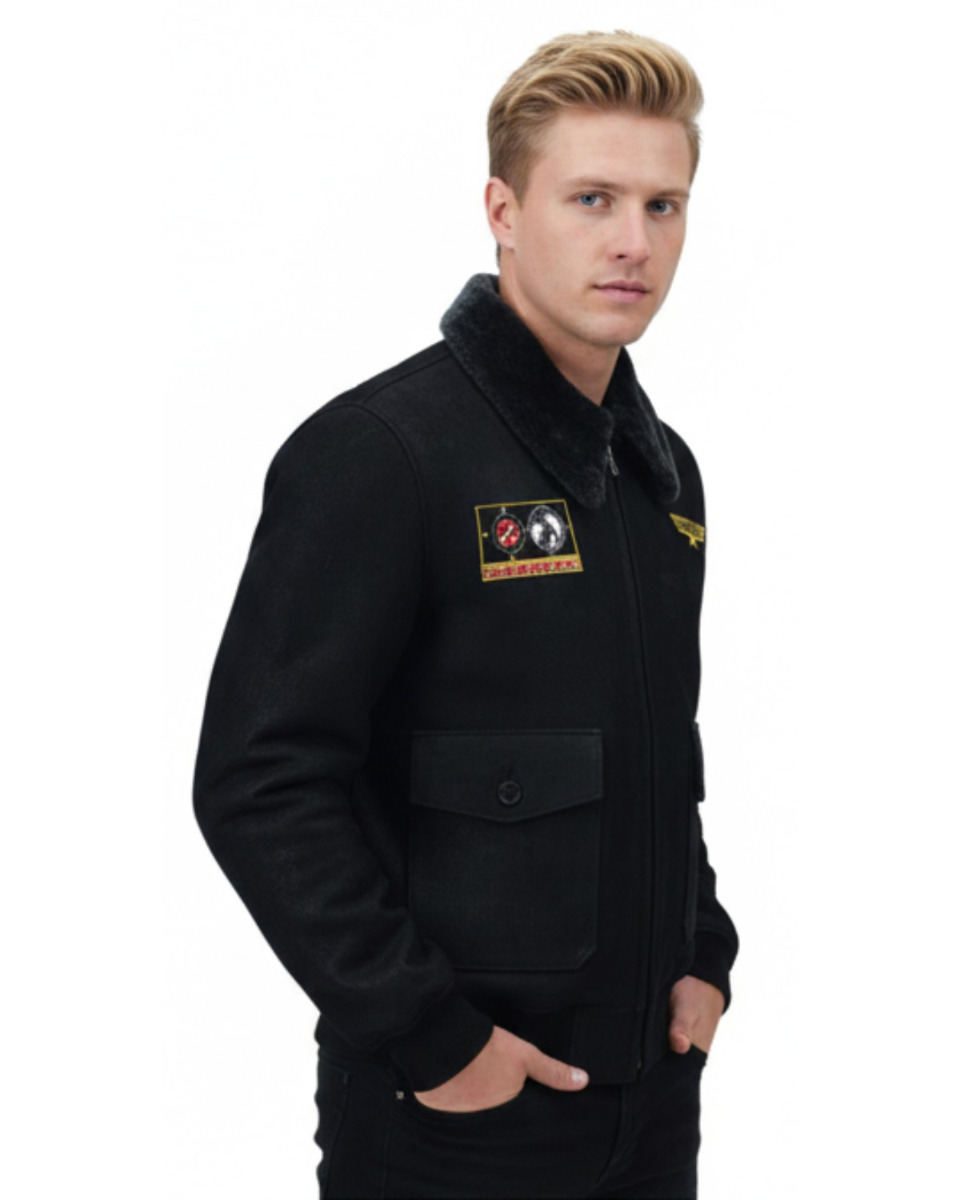 ΔΕΡΜΑΤΙΝΟ ΑΝΔΡΙΚΟ ΜΠΟΥΦΑΝ ΚΩΔΙΚΟΣ: 05-M-TOP GUN-M (BLACK) - Image 3