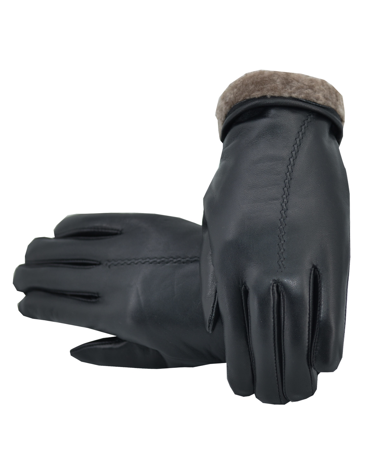 ΔΕΡΜΑΤΙΝΑ ΓΥΝΑΙΚΕΙΑ ΓΑΝΤΙΑ ΚΩΔΙΚΟΣ: W-GLOVES FUR-12a (BLACK) - Image 3