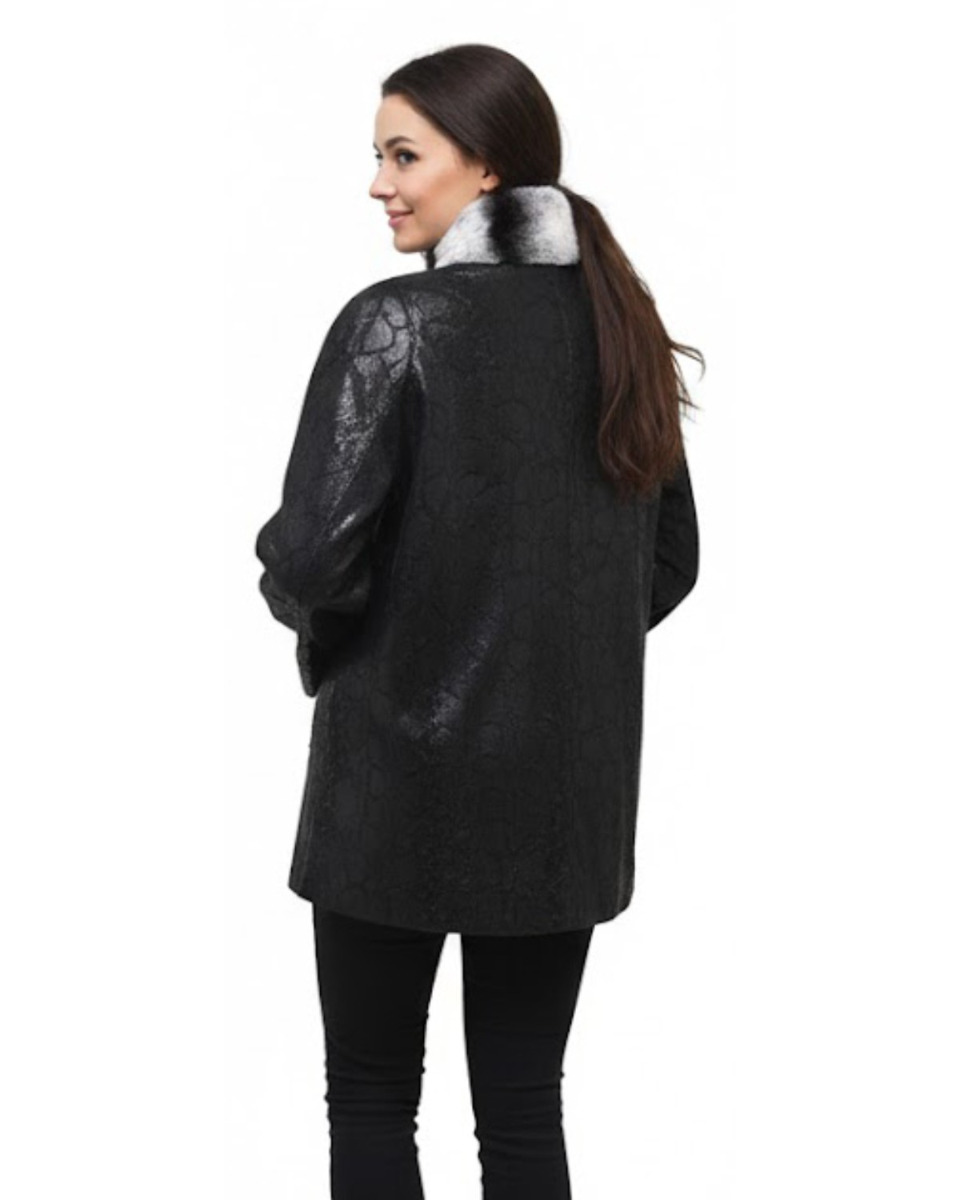 ΔΕΡΜΑΤΙΝΗ ΓΥΝΑΙΚΕΙΑ ΖΑΚΕΤΑ ΚΩΔΙΚΟΣ: 07-W-5031 (BLACK) - Image 4