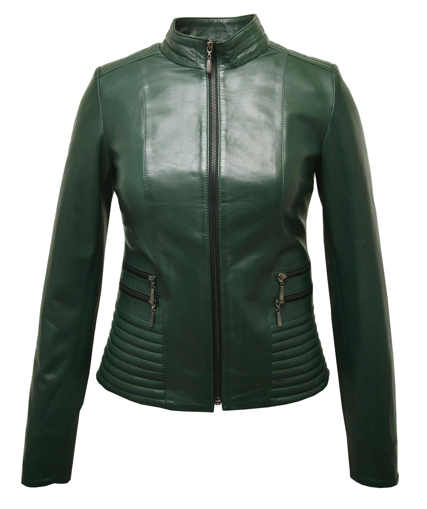 ΔΕΡΜΑΤΙΝΟ ΓΥΝΑΙΚΕΙΟ ΜΠΟΥΦΑΝ ΚΩΔΙΚΟΣ: 05-W-FOUR ZIP (GREEN) - Image 5