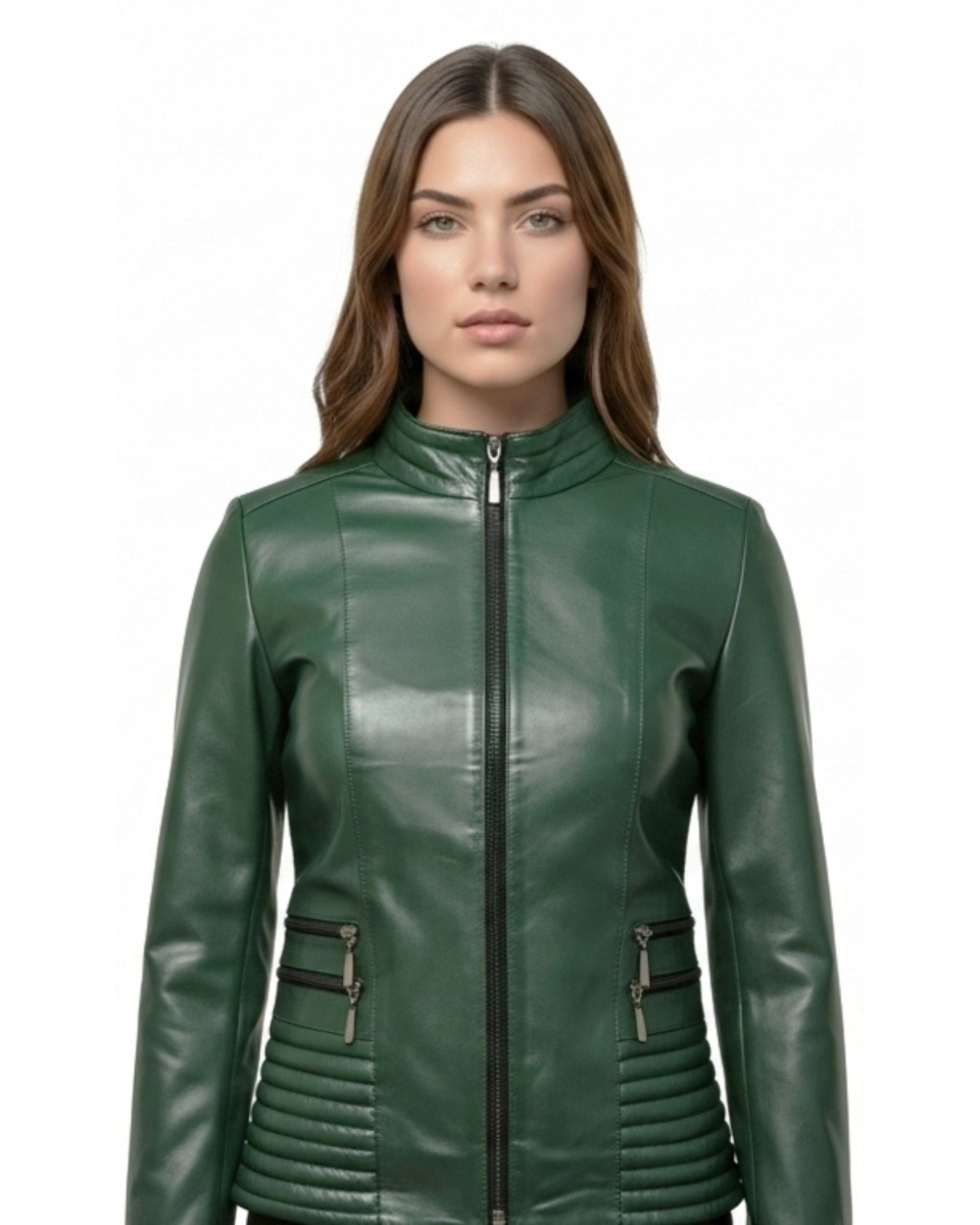 ΔΕΡΜΑΤΙΝΟ ΓΥΝΑΙΚΕΙΟ ΜΠΟΥΦΑΝ ΚΩΔΙΚΟΣ: 05-W-FOUR ZIP (GREEN)