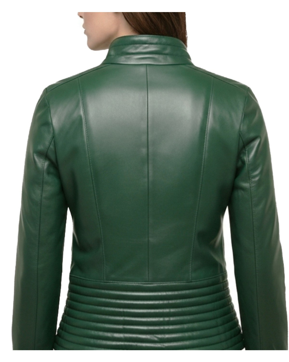 ΔΕΡΜΑΤΙΝΟ ΓΥΝΑΙΚΕΙΟ ΜΠΟΥΦΑΝ ΚΩΔΙΚΟΣ: 05-W-FOUR ZIP (GREEN) - Image 4