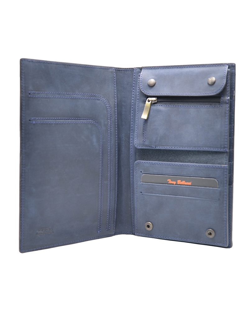 ΔΕΡΜΑΤΙΝΟ ΠΟΡΤΟΦΟΛΙ ΚΩΔΙΚΟΣ: 05-WALLET-T-145-03 (BLUE) - Image 3