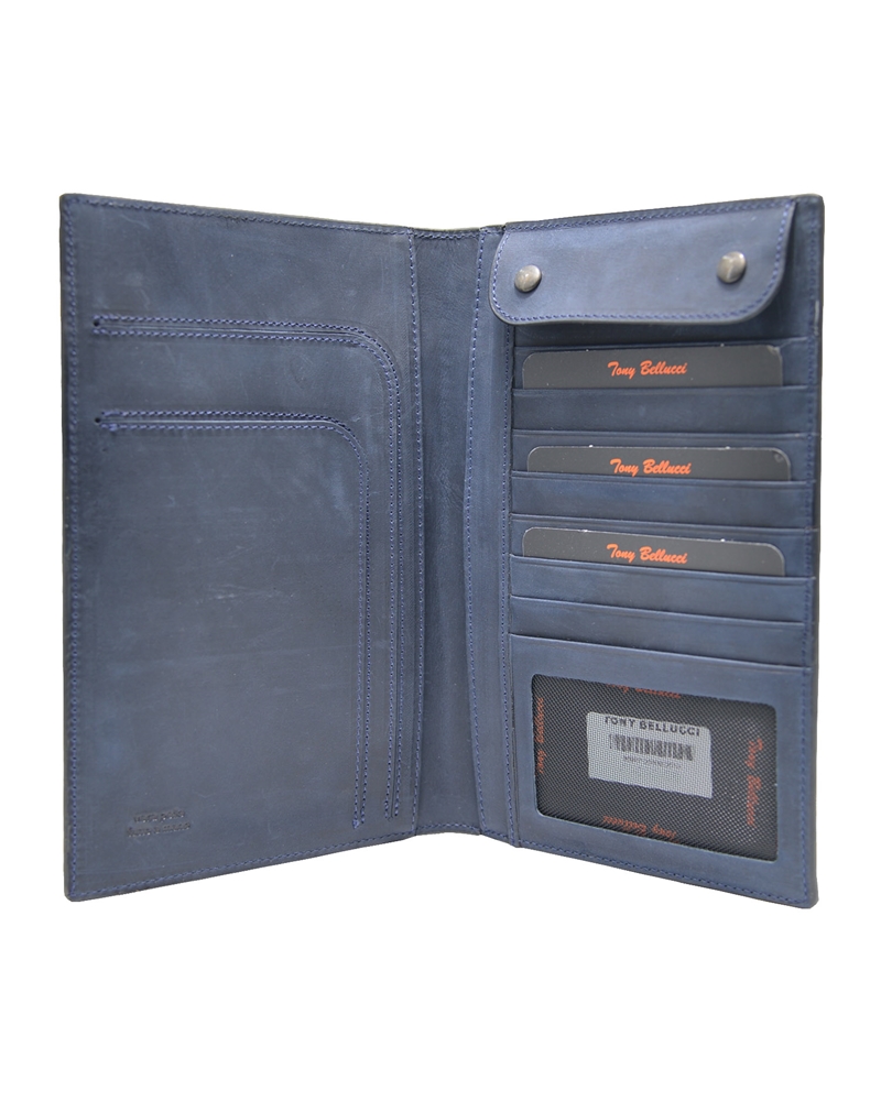 ΔΕΡΜΑΤΙΝΟ ΠΟΡΤΟΦΟΛΙ ΚΩΔΙΚΟΣ: 05-WALLET-T-145-03 (BLUE) - Image 4