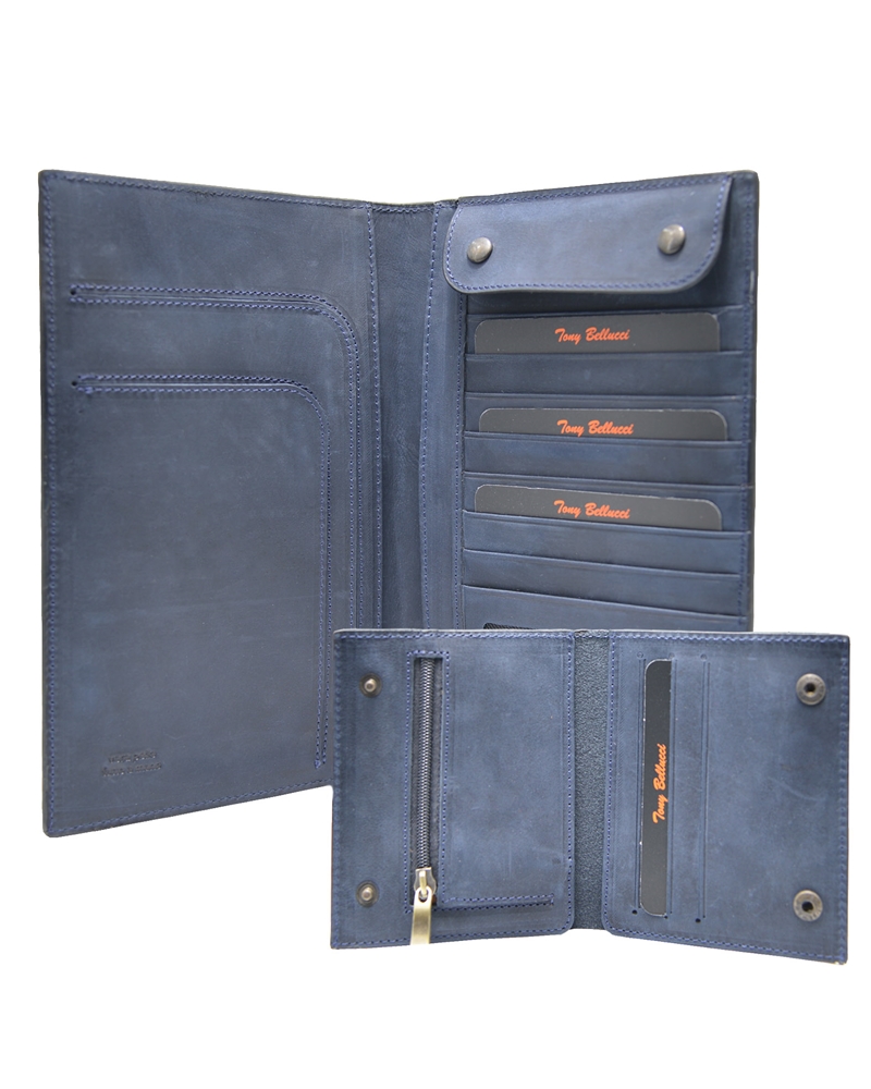ΔΕΡΜΑΤΙΝΟ ΠΟΡΤΟΦΟΛΙ ΚΩΔΙΚΟΣ: 05-WALLET-T-145-03 (BLUE) - Image 5