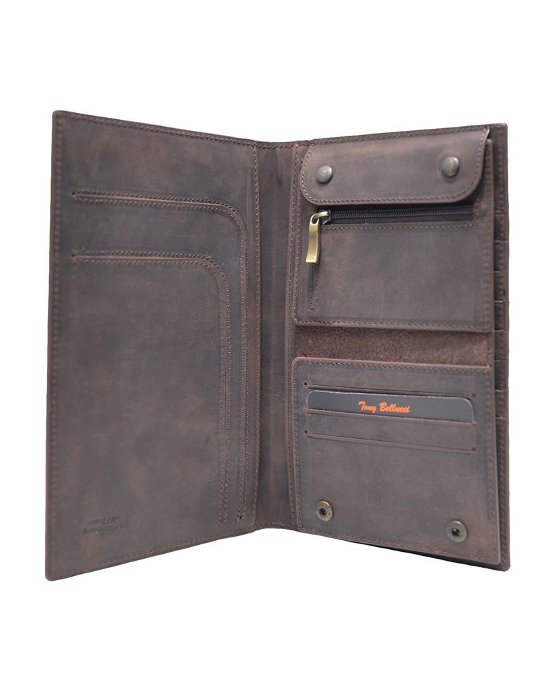 ΔΕΡΜΑΤΙΝΟ ΠΟΡΤΟΦΟΛΙ ΚΩΔΙΚΟΣ: 05-WALLET-T-145-04 (D.BROWN) - Image 3