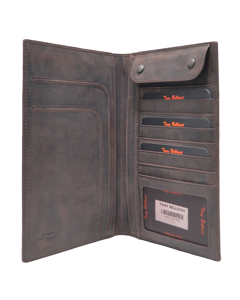 ΔΕΡΜΑΤΙΝΟ ΠΟΡΤΟΦΟΛΙ ΚΩΔΙΚΟΣ: 05-WALLET-T-145-04 (D.BROWN) - Image 4
