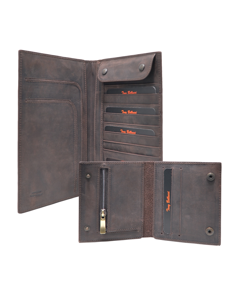 ΔΕΡΜΑΤΙΝΟ ΠΟΡΤΟΦΟΛΙ ΚΩΔΙΚΟΣ: 05-WALLET-T-145-04 (D.BROWN) - Image 5