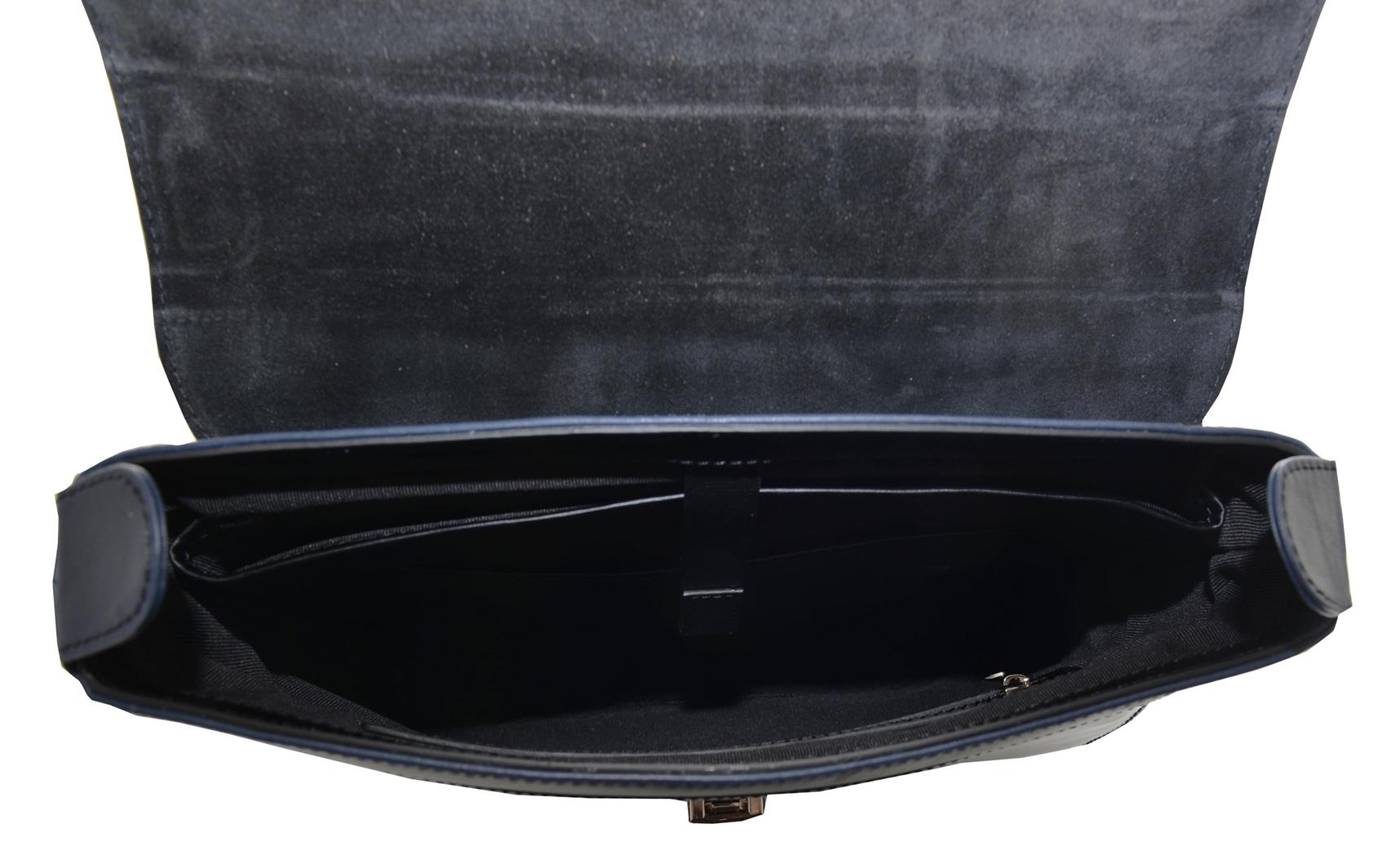 ΔΕΡΜΑΤΙΝΗ ΤΣΑΝΤΑ ΚΩΔΙΚΟΣ: 05-BAG-1112-49 (BLACK-BLUE) - Image 4