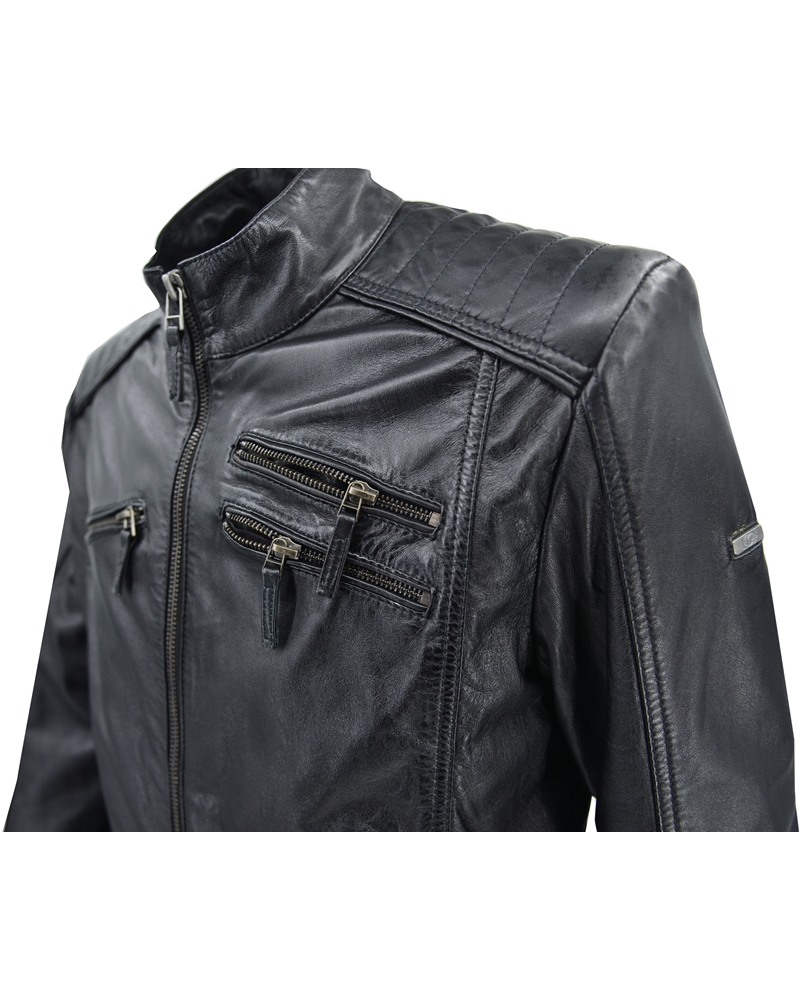ΔΕΡΜΑΤΙΝΟ ΑΝΔΡΙΚΟ ΜΠΟΥΦΑΝ ΚΩΔΙΚΟΣ: 01-M-STYLE-11 (BLACK) - Image 4