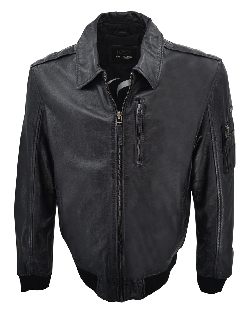ΔΕΡΜΑΤΙΝΟ ΑΝΔΡΙΚΟ ΜΠΟΥΦΑΝ ΚΩΔΙΚΟΣ: 01-M-STYLE-28 (BLACK) - Image 3