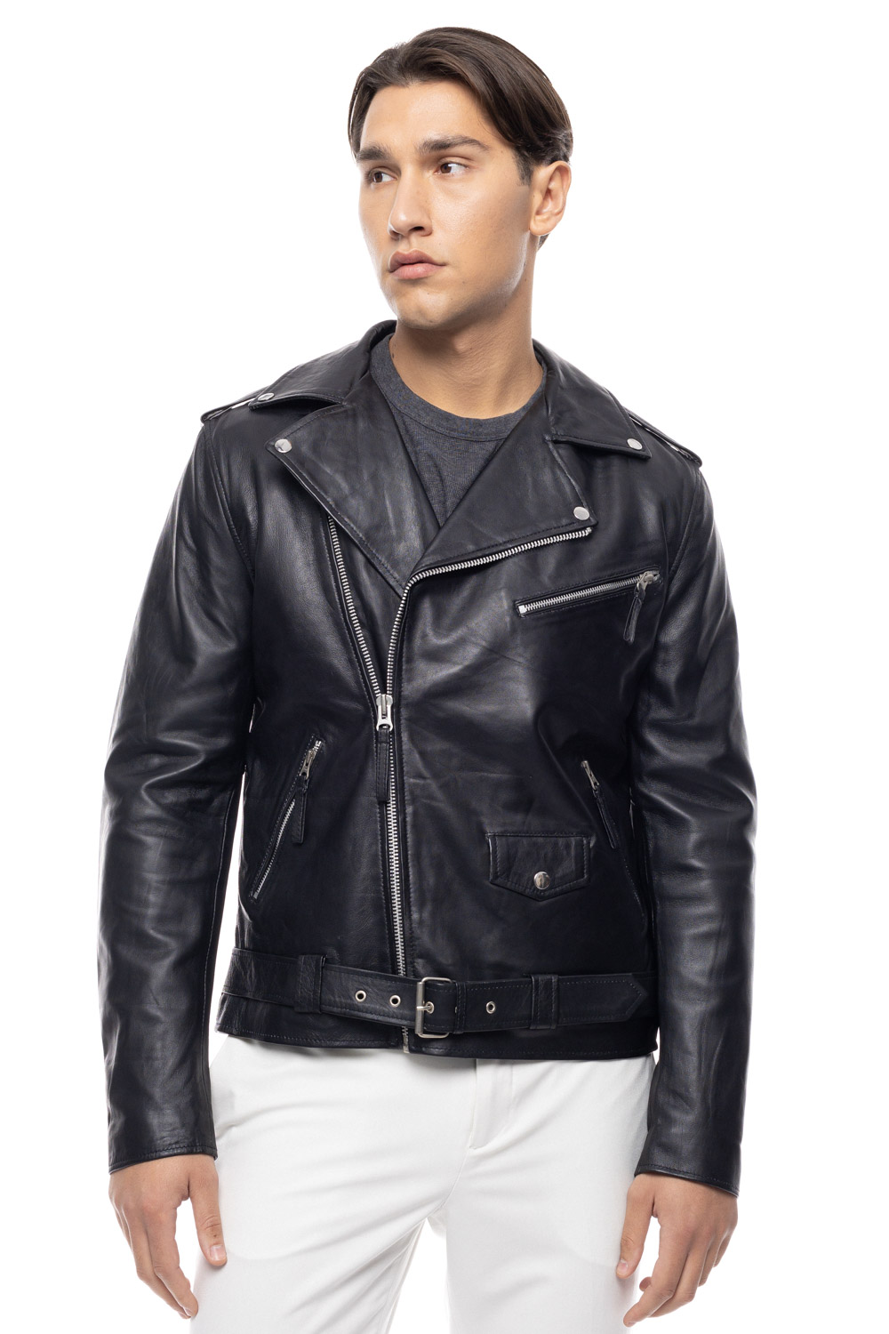ΔΕΡΜΑΤΙΝΟ ΑΝΔΡΙΚΟ ΜΠΟΥΦΑΝ ΚΩΔΙΚΟΣ: 37-M-NEW-PERF (BLACK) - Image 3