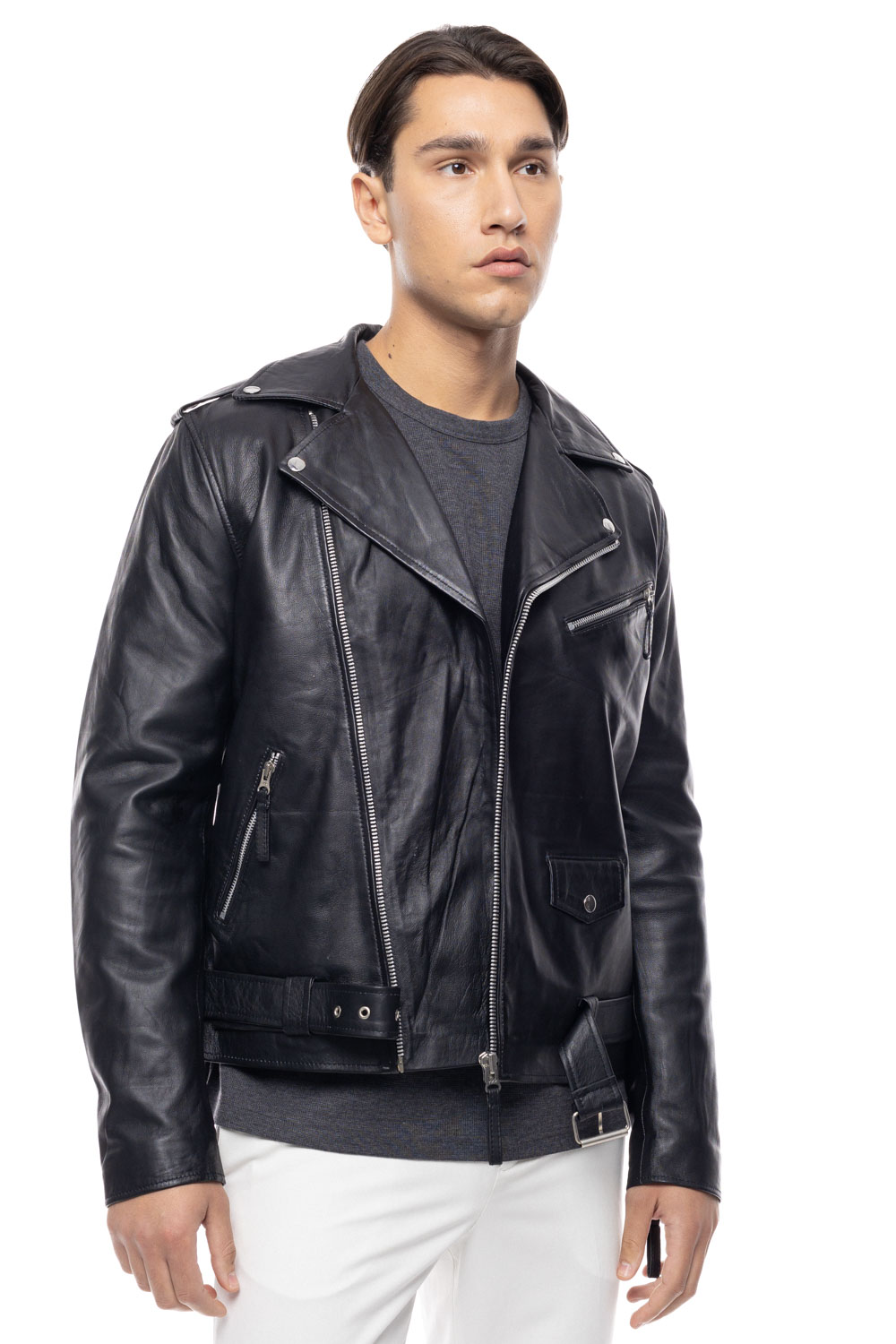 ΔΕΡΜΑΤΙΝΟ ΑΝΔΡΙΚΟ ΜΠΟΥΦΑΝ ΚΩΔΙΚΟΣ: 37-M-NEW-PERF (BLACK) - Image 5