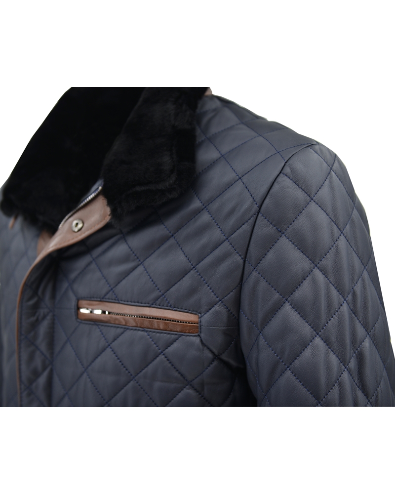 ΔΕΡΜΑΤΙΝΟ ΑΝΔΡΙΚΟ ΣΑΚΑΚΙ ΚΩΔΙΚΟΣ: 07-M-1315-FUR (D.BLUE T) - Image 3
