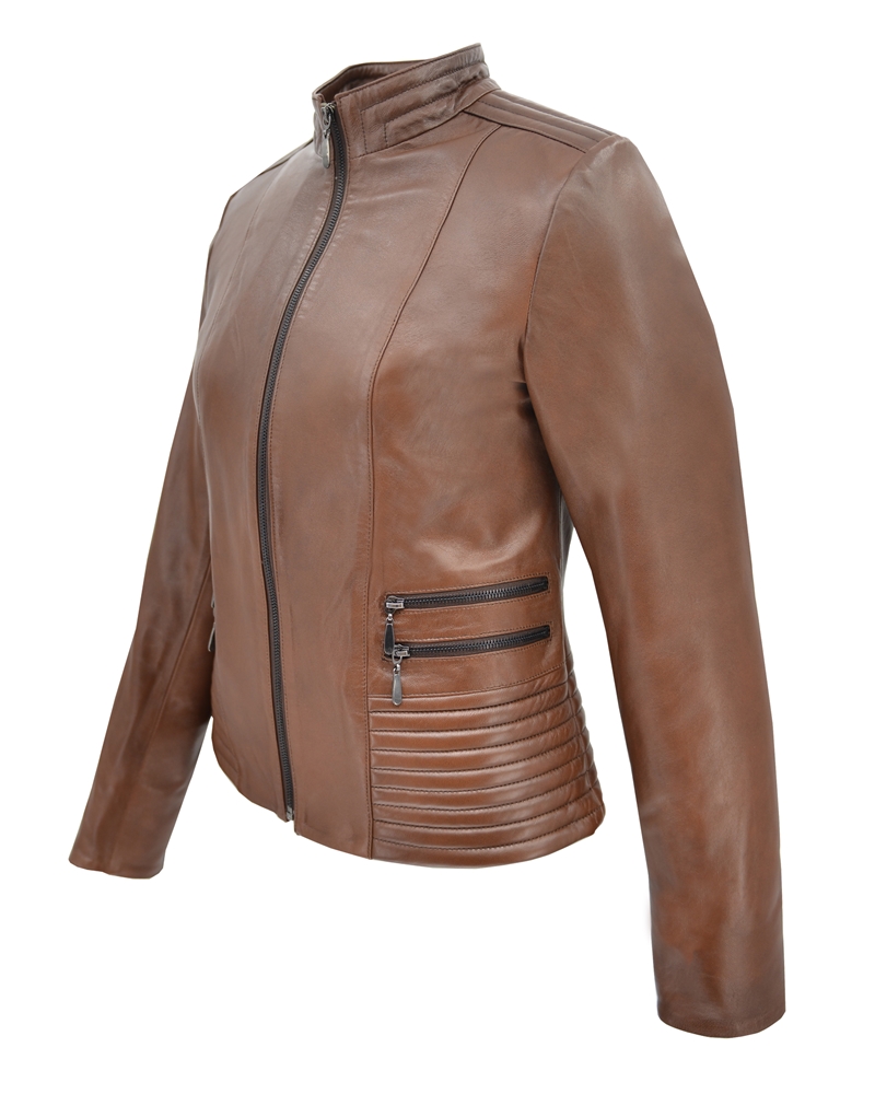 ΔΕΡΜΑΤΙΝΟ ΓΥΝΑΙΚΕΙΟ ΜΠΟΥΦΑΝ ΚΩΔΙΚΟΣ: 05-W-FOUR ZIP (BROWN-ANTIQUE) - Image 4