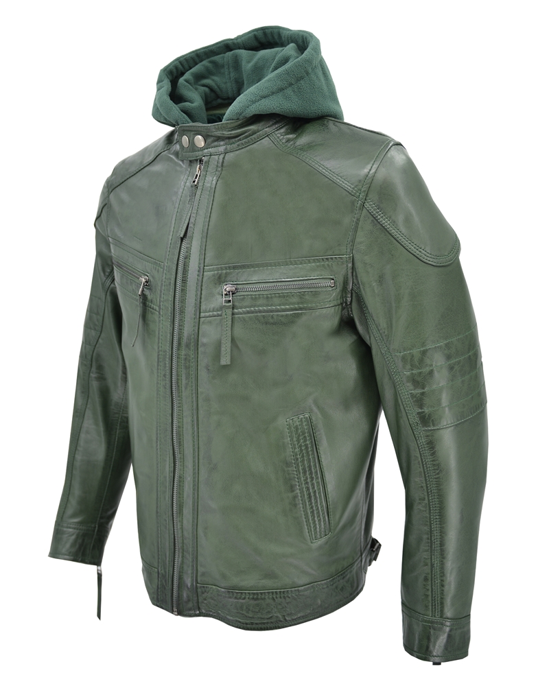 ΔΕΡΜΑΤΙΝΟ ΑΝΔΡΙΚΟ ΜΠΟΥΦΑΝ ΚΩΔΙΚΟΣ: 28-M-4950 (GREEN) - Image 5