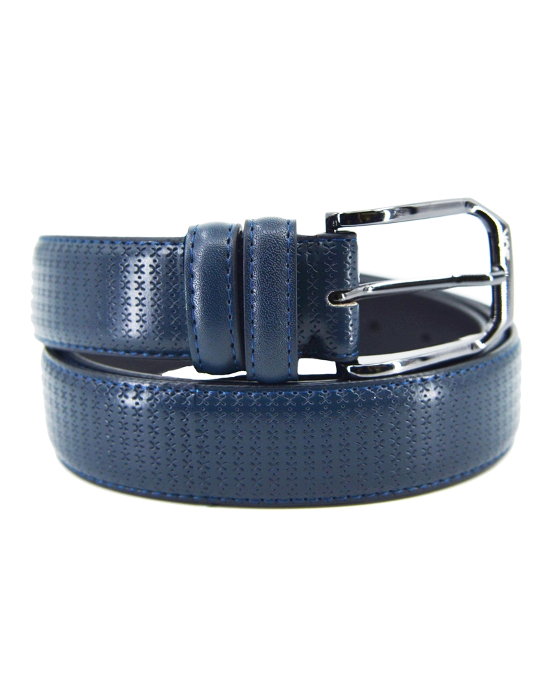 ΔΕΡΜΑΤΙΝΗ ΖΩΝΗ ΚΩΔΙΚΟΣ: 35-BELT-19-8621 (D.BLUE-BLACK) - Image 3