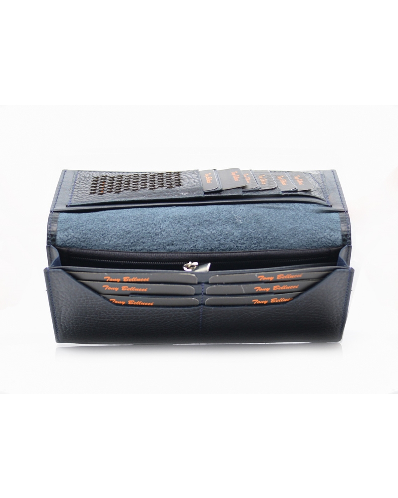 ΔΕΡΜΑΤΙΝΟ ΠΟΡΤΟΦΟΛΙ ΚΩΔΙΚΟΣ: 05-WALLET-T-31-894 (D.BLUE) - Image 4