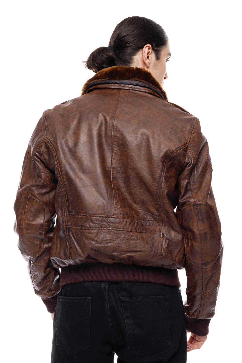ΔΕΡΜΑΤΙΝΟ ΑΝΔΡΙΚΟ ΜΠΟΥΦΑΝ ΚΩΔΙΚΟΣ:37-M-TOPGUN (BROWN) - Image 6